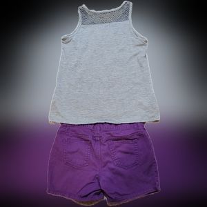 Kids Purple Shorts Set